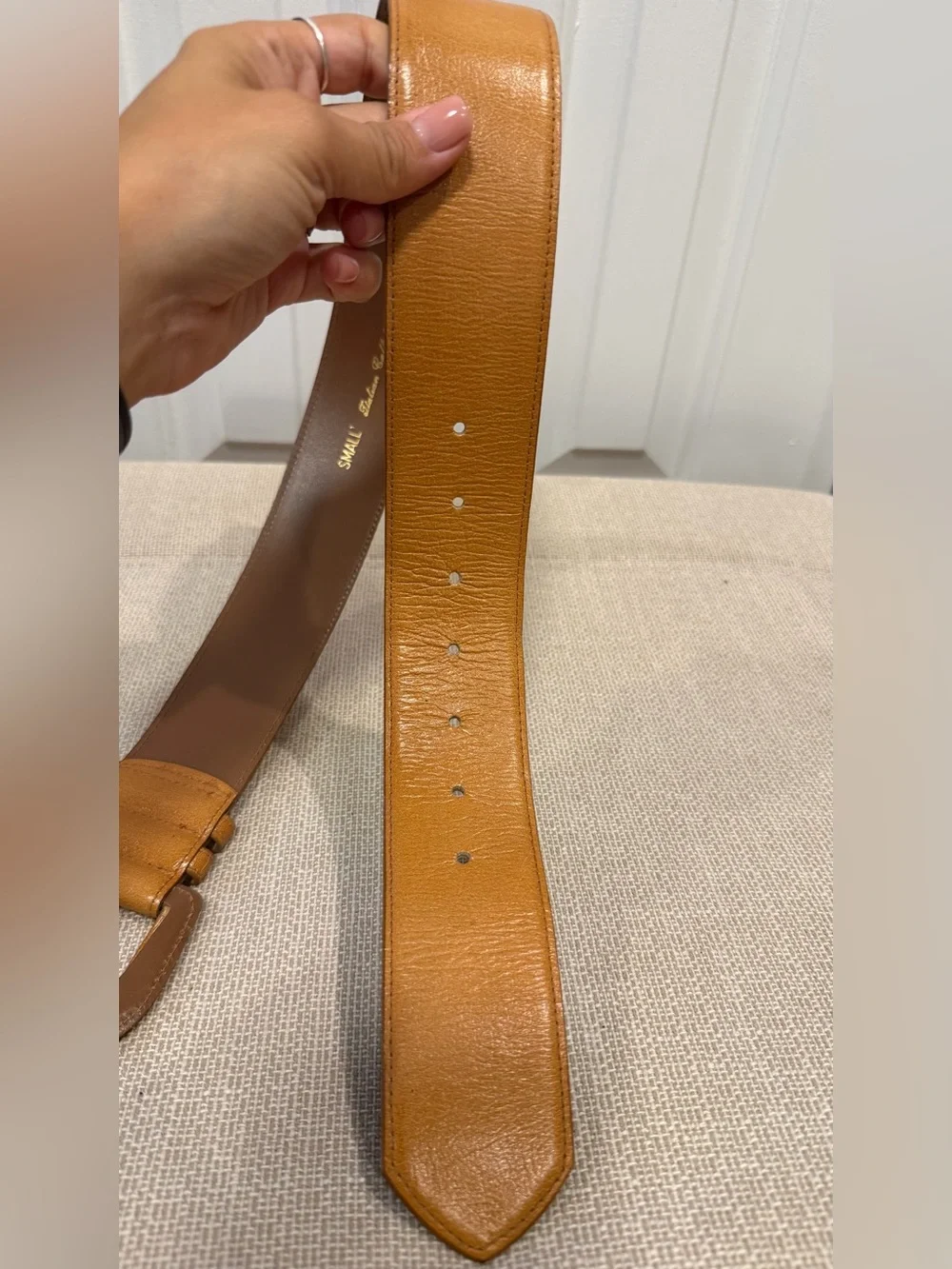 Vintage Cipriani Tan Leather Belt Women’s Size Small